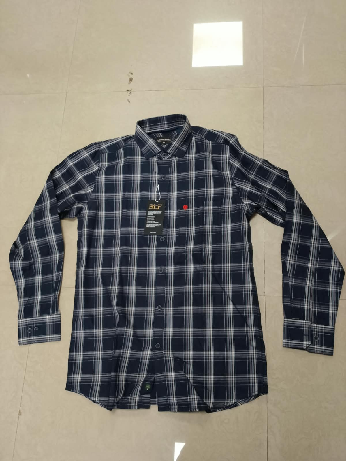 Navy Checked Shirt