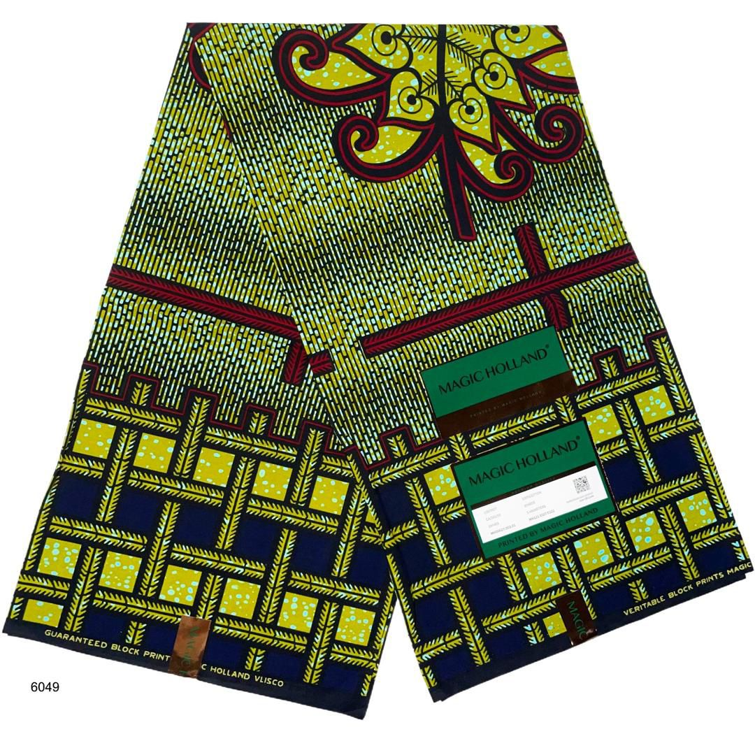 Yellow Geometric Print Fabric