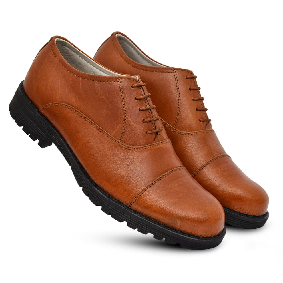 Tan Formal Lace-Up Shoes