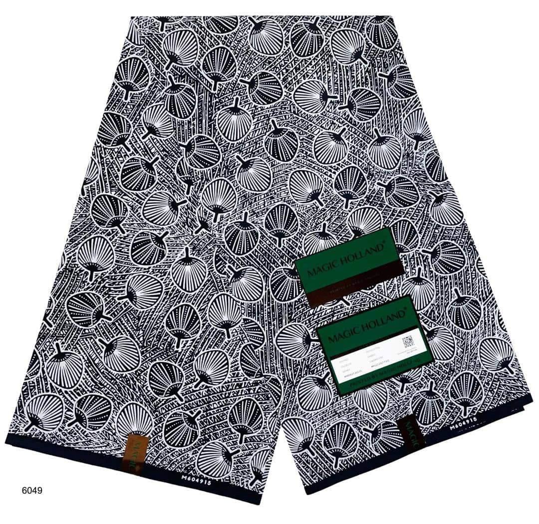 Monochrome Shell Print Fabric