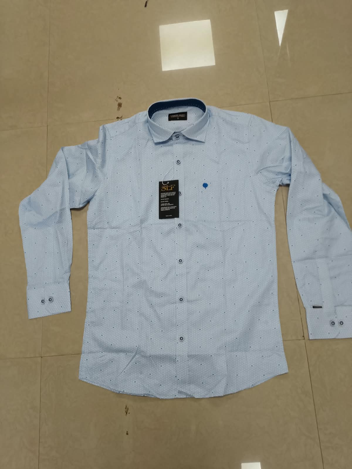 Light Blue Printed Shirt