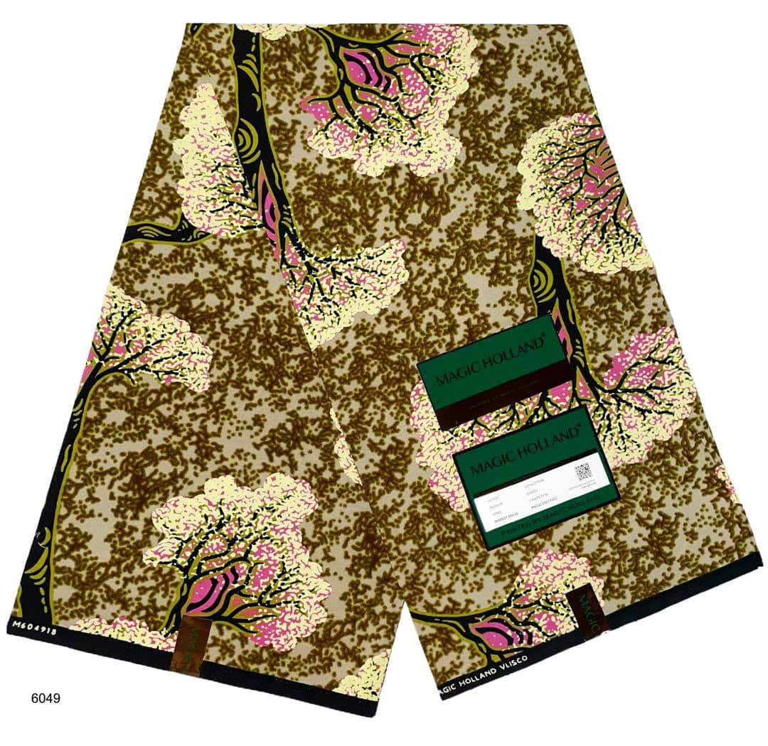 Cream Floral Print Fabric